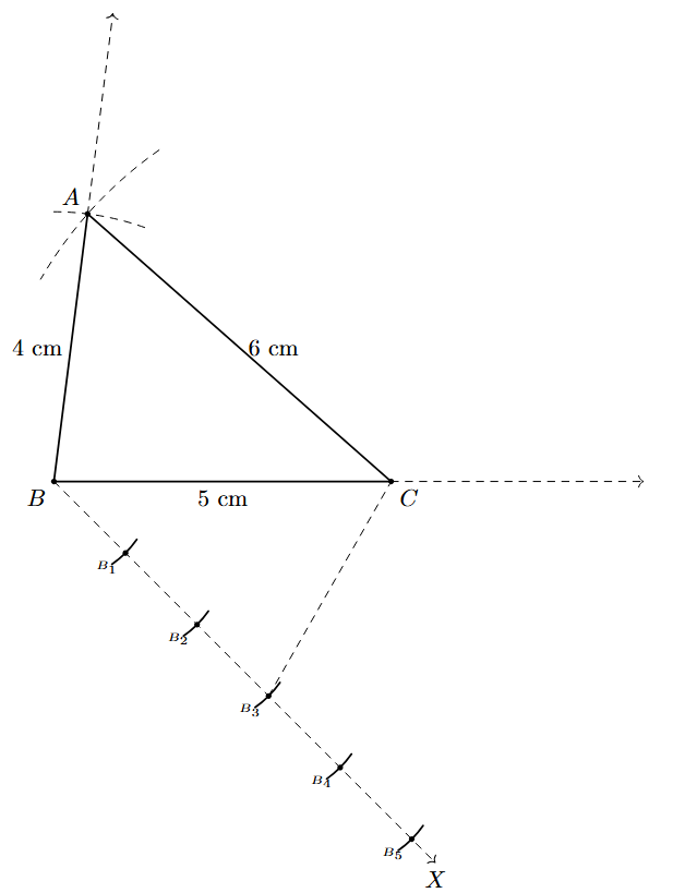 Step 4: The point B3 is joined to C.